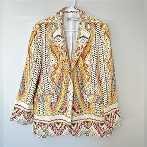 Beautiful Zara Printed Lined Blazer